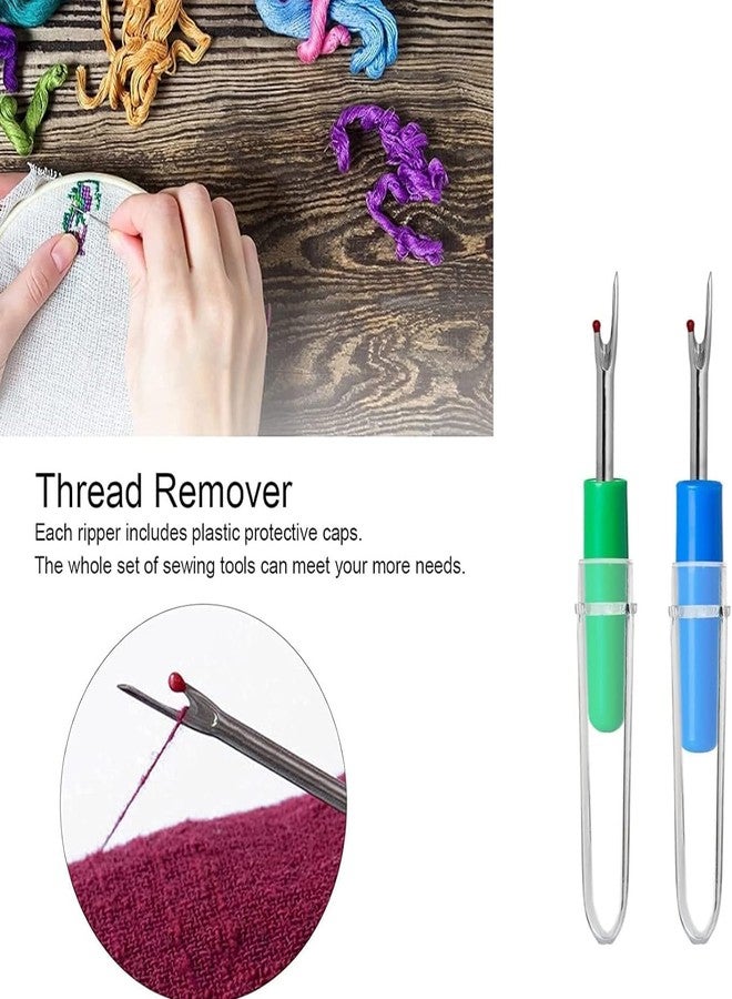 Gemsy Seam Ripper Tool Set Piece Sewing Accessories Kit for Stitch Removal | Thread Cutting | Ideal for Sewing, Tailoring, DIY Projects | Stainless Steel Blades with Comfort Grip Handles - Image 2